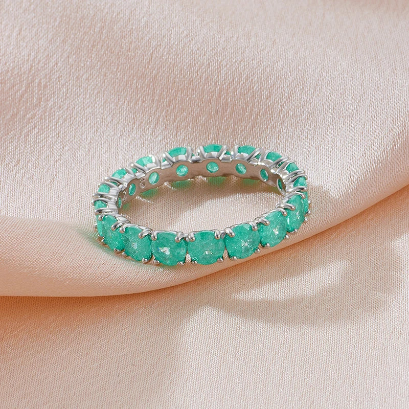 Emerald Halo Ring