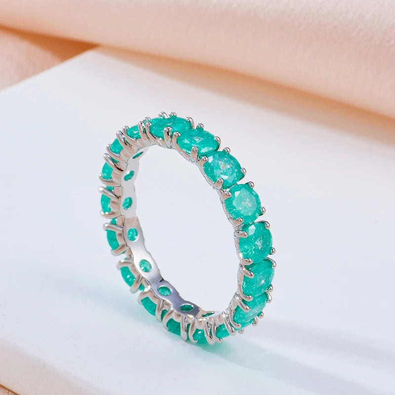 Emerald Halo Ring