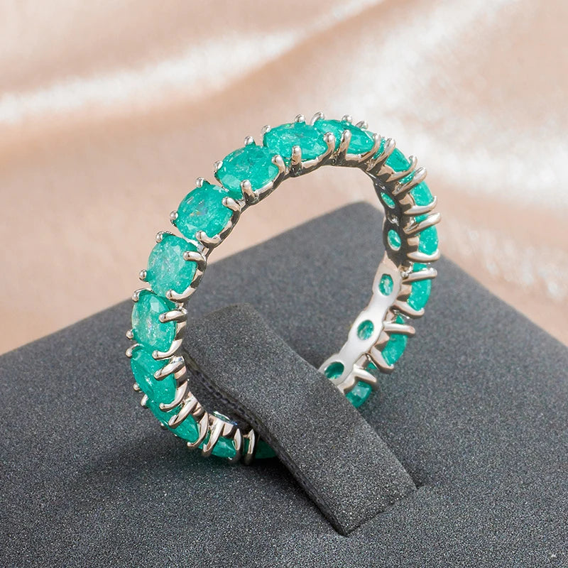 Emerald Halo Ring