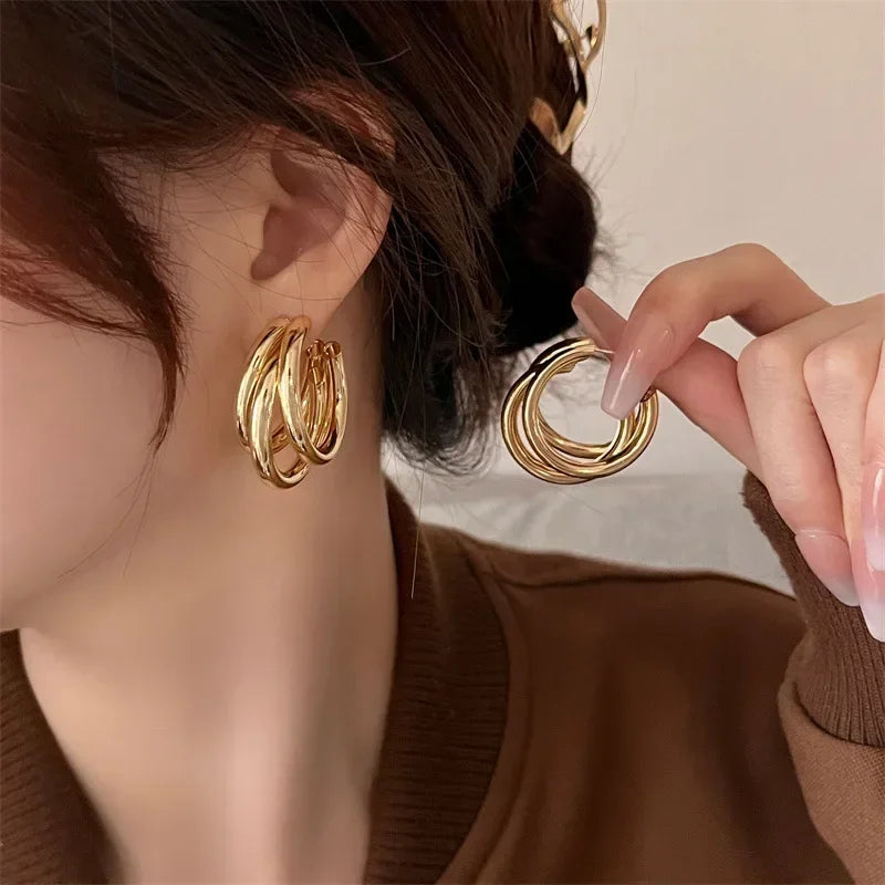 Golden Aura Hoops