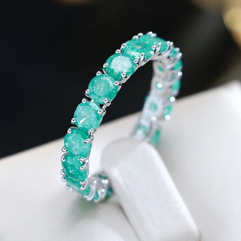 Emerald Halo Ring